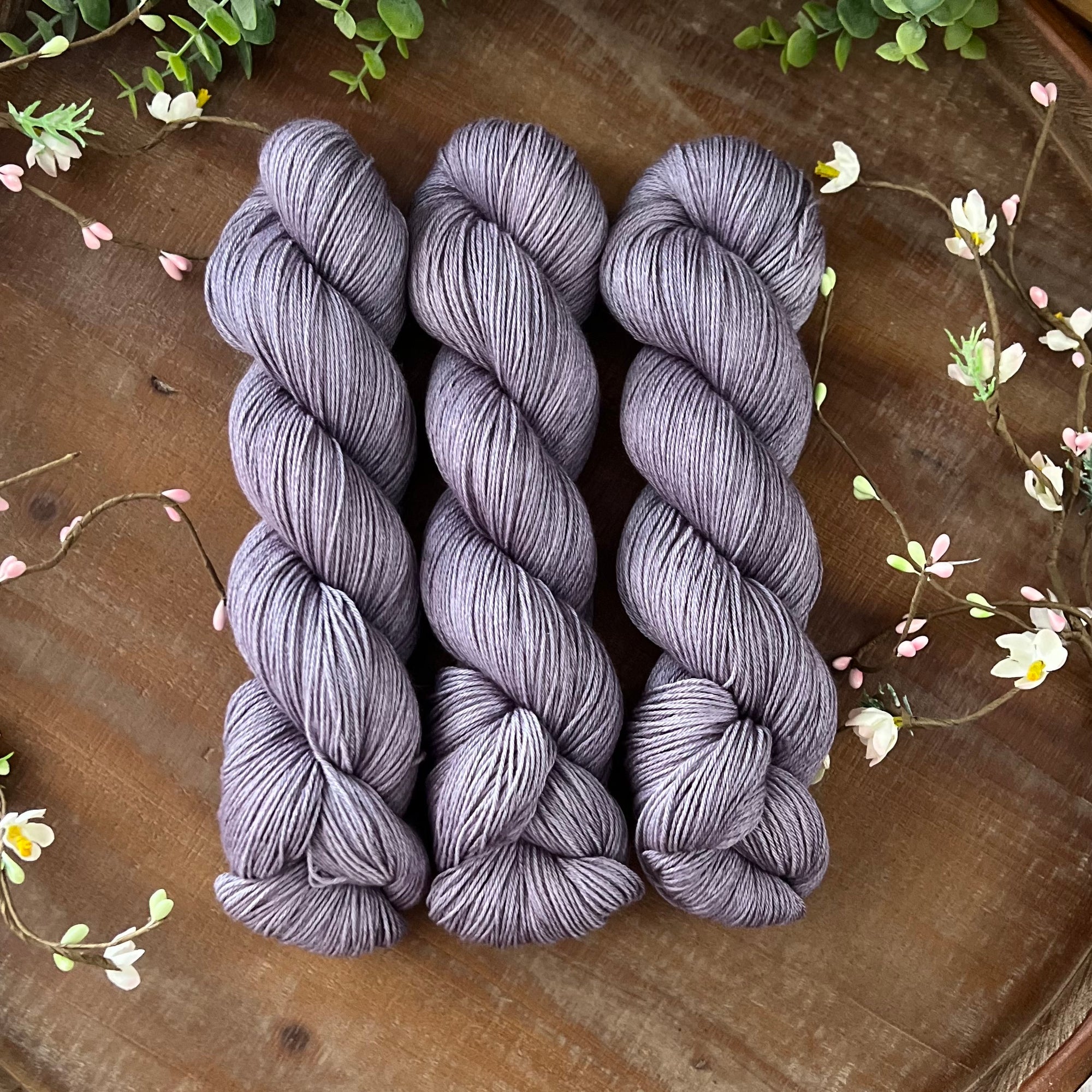 "Mist" Merino Cotton 50/50 Hand-dyed Yarn