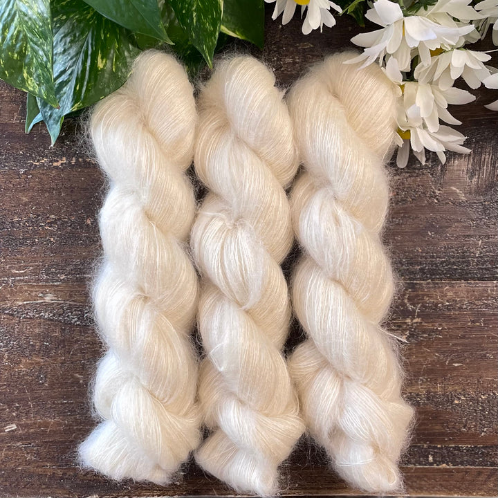 "Pearl" Kidsilk Mohair Hand-dyed Yarn