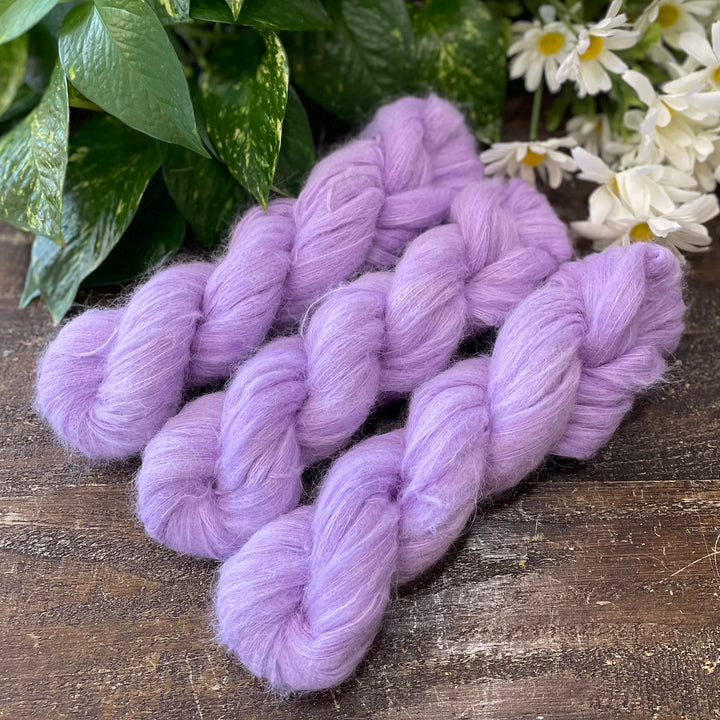 "Lilac" Suri Alpaca Hand-dyed Yarn