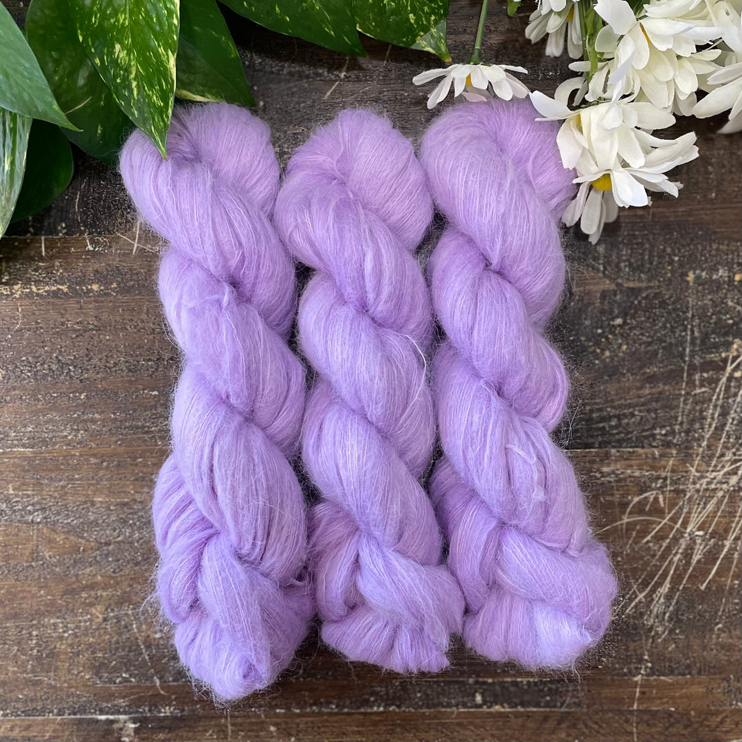 "Lilac" Suri Alpaca Hand-dyed Yarn