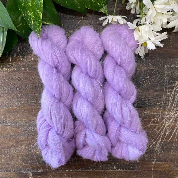 "Lilac" Suri Alpaca Hand-dyed Yarn