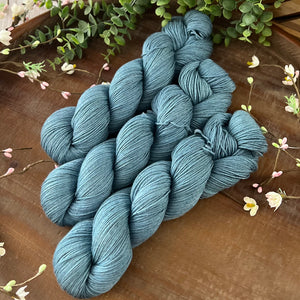 "Sea Foam" Merino Cotton 50/50 Hand-dyed Yarn