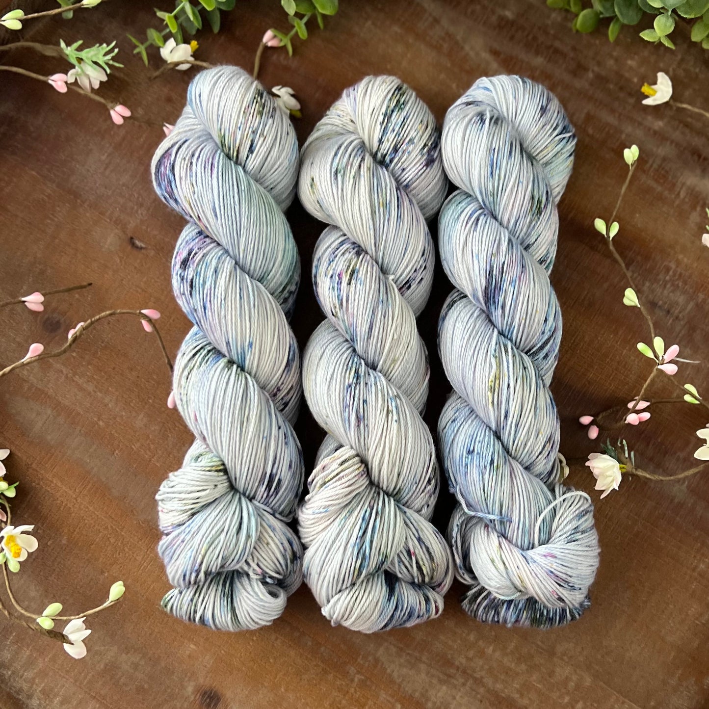 "Flights of Fancy"  Merino Cotton 50/50 Hand-dyed Yarn