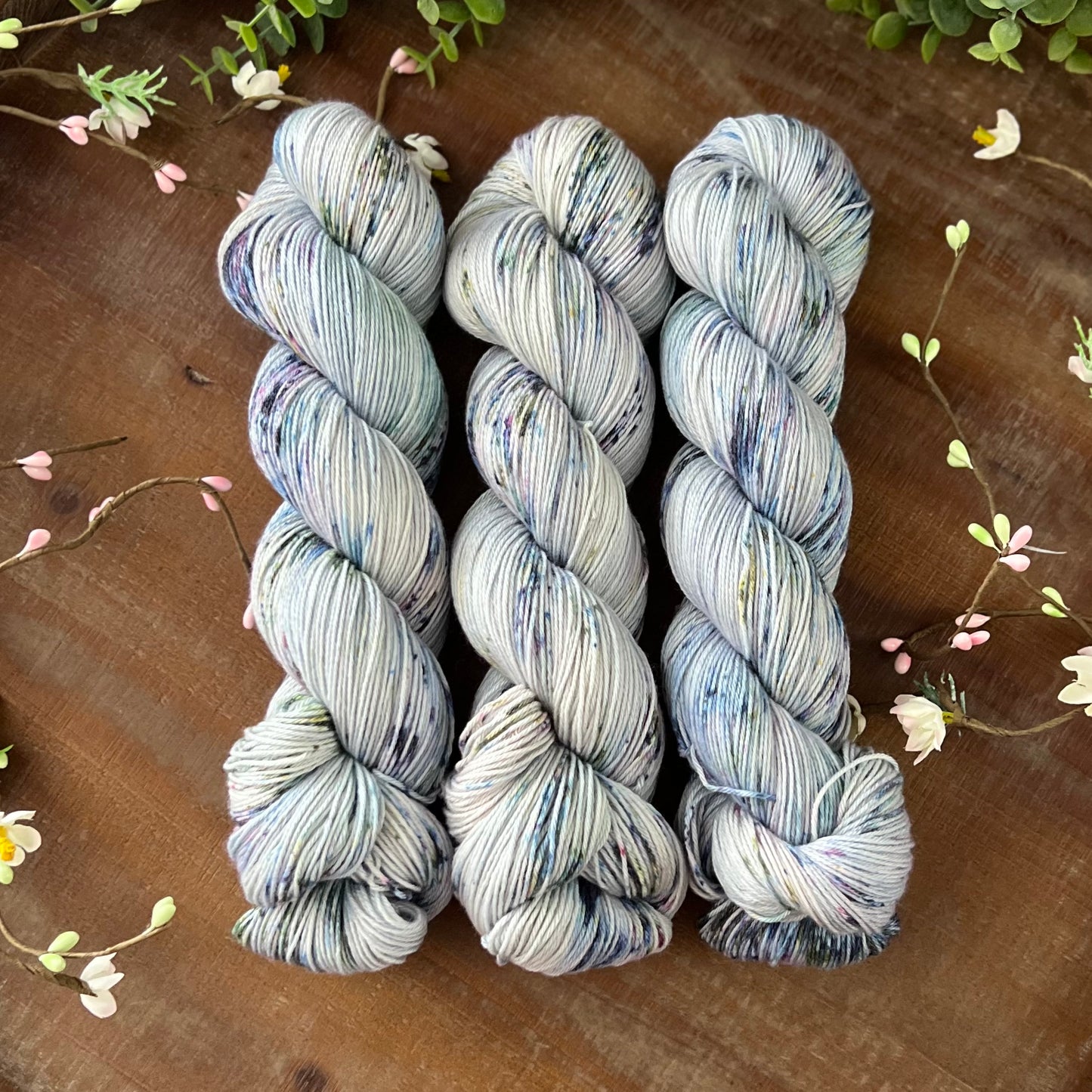 "Flights of Fancy"  Merino Cotton 50/50 Hand-dyed Yarn