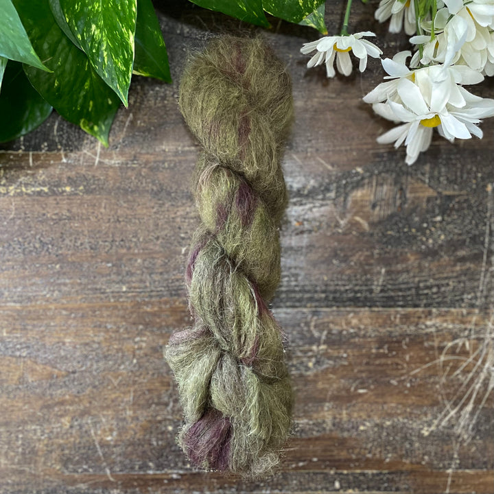 "Mossy Boulder" Suri Alpaca Hand-dyed Yarn