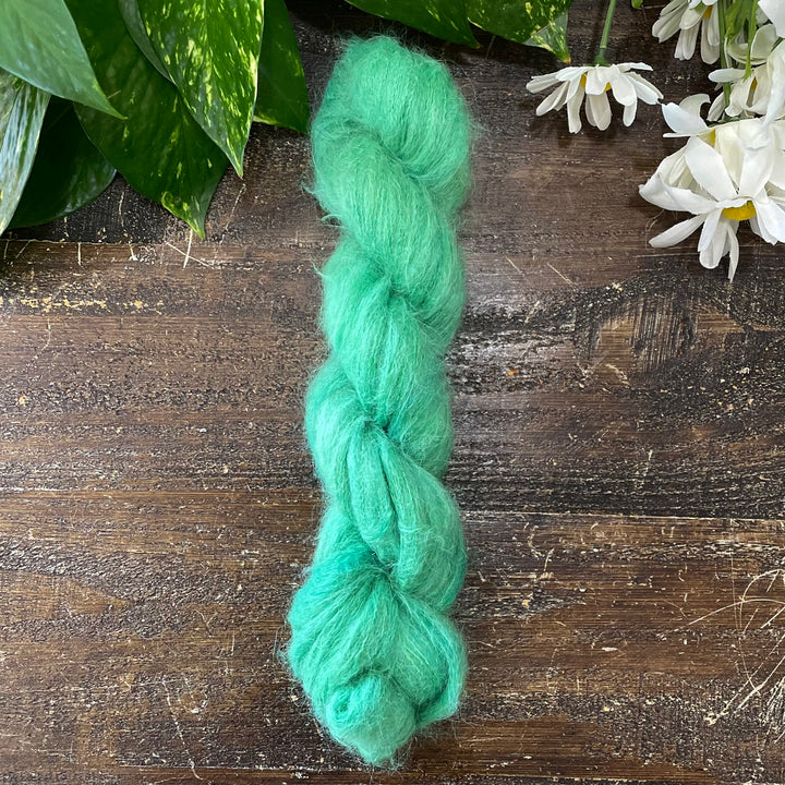 "Kiwi Breeze" Suri Alpaca Hand-dyed Yarn