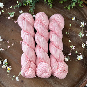 "Ballet Bliss" Merino Cotton 50/50 Hand-dyed Yarn