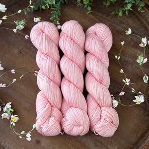 "Ballet Bliss" Merino Cotton 50/50 Hand-dyed Yarn