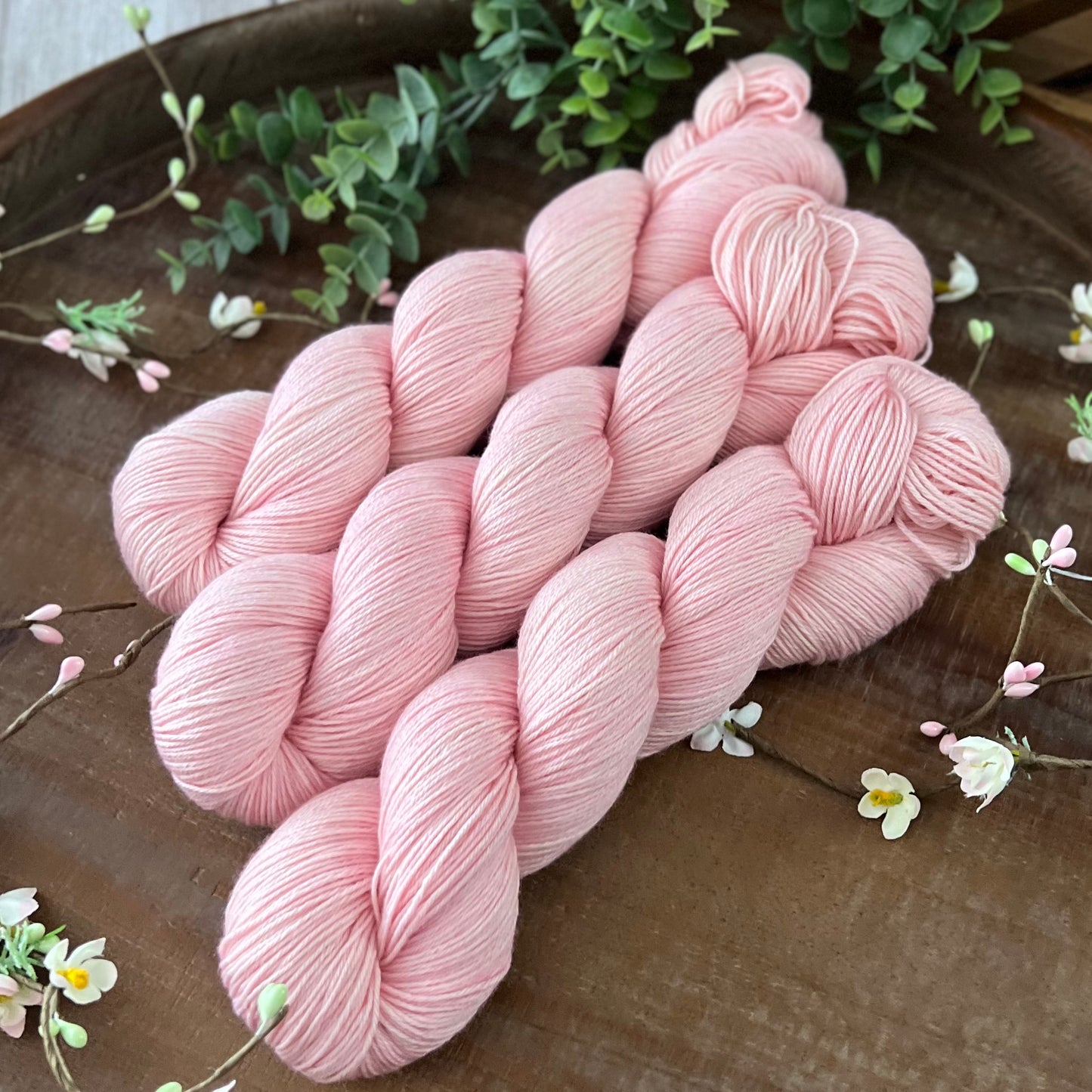 "Ballet Bliss" Merino Cotton 50/50 Hand-dyed Yarn