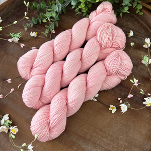 "Ballet Bliss" Merino Cotton 50/50 Hand-dyed Yarn