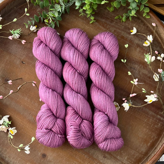 "Orchid" Merino Cotton 50/50 Hand-dyed Yarn