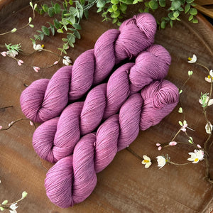 "Orchid" Merino Cotton 50/50 Hand-dyed Yarn