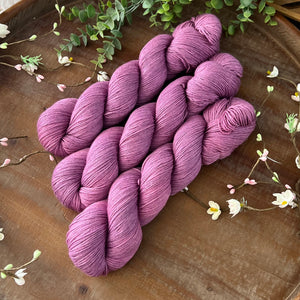 "Orchid" Merino Cotton 50/50 Hand-dyed Yarn
