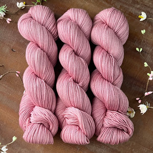 "Dusty Rose" Merino Cotton 50/50 Hand-dyed Yarnm