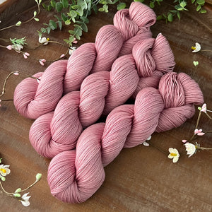 "Dusty Rose" Merino Cotton 50/50 Hand-dyed Yarnm