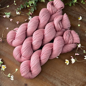 "Dusty Rose" Merino Cotton 50/50 Hand-dyed Yarnm