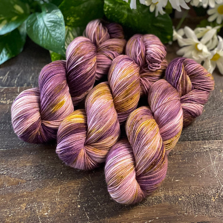 "Purple Reign" Hand-dyed Yarn - Singles Fingering and Deluxe Sock