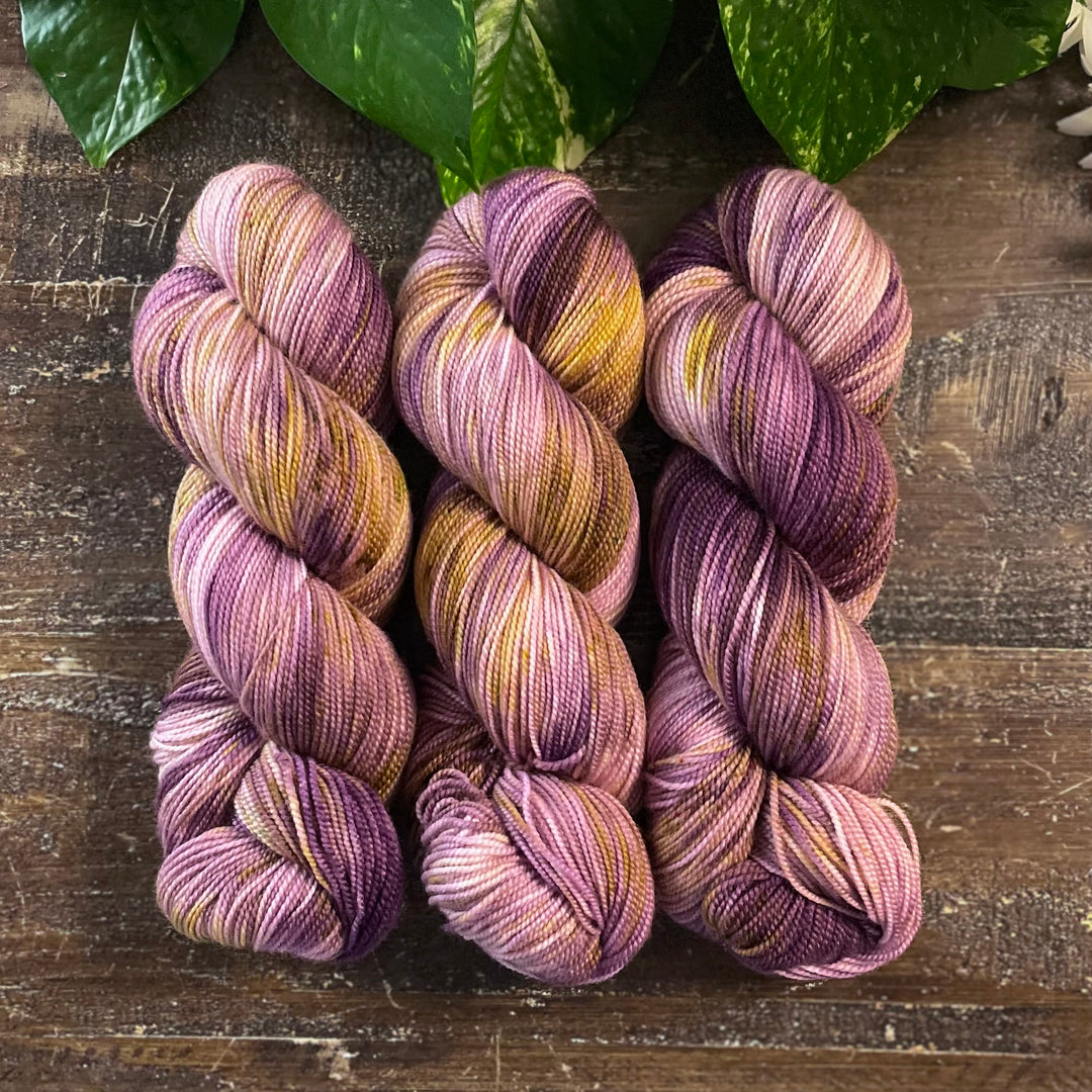 "Purple Reign" Hand-dyed Yarn - Singles Fingering and Deluxe Sock