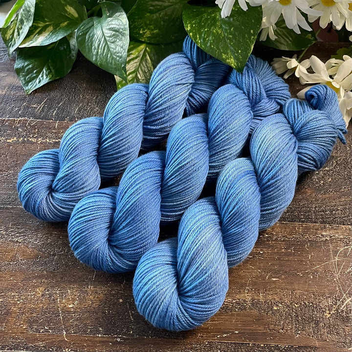 "Nautical Blue" Hand-dyed Yarn - Worsted