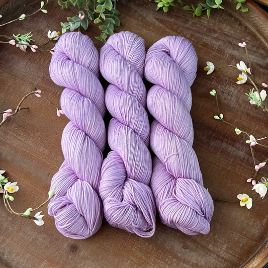 "Lilac" Merino Cotton 50/50 Hand-dyed Yarn