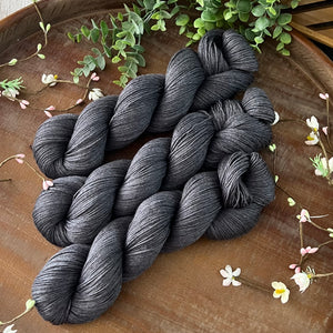 "Onyx" Merino Cotton 50/50 Hand-dyed Yarn