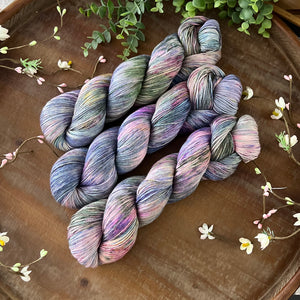 "Hydrangea" Merino Cotton 50/50 Hand-dyed Yarn