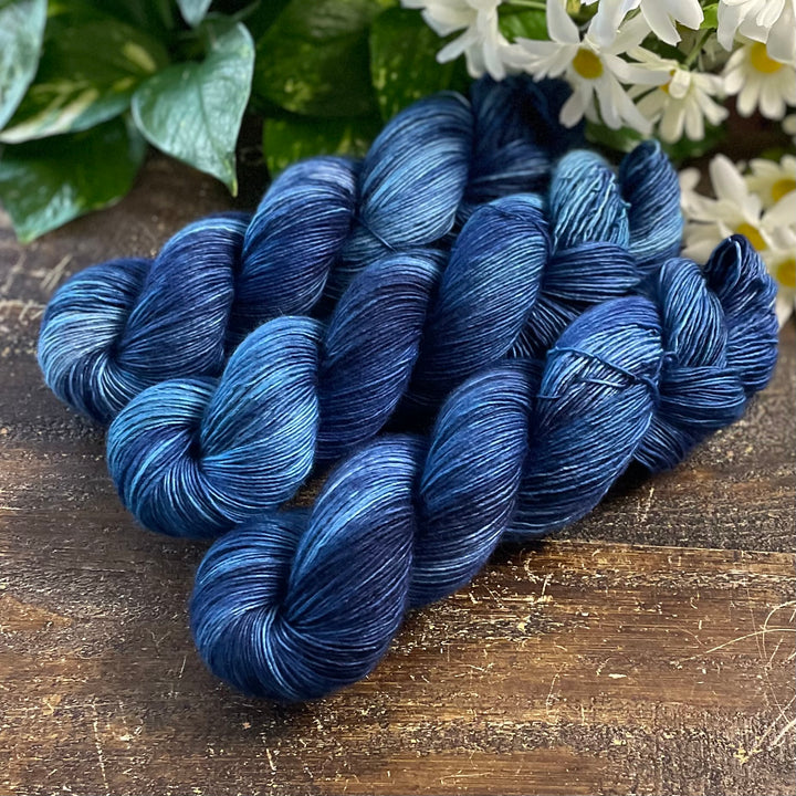 "Smooth Waters" Hand-dyed Yarn - Singles Fingering