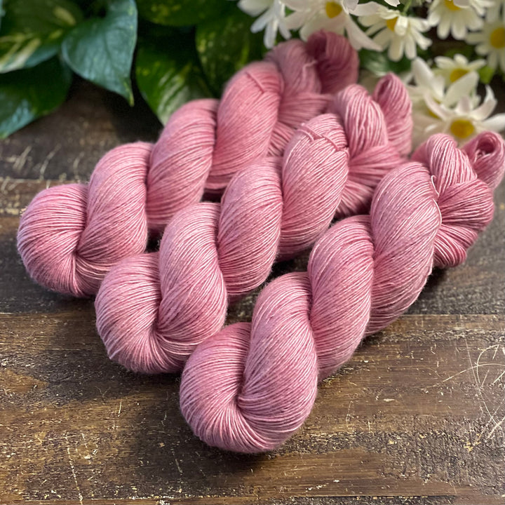 "Dusty Rose" Hand-dyed Yarn - Singles Fingering