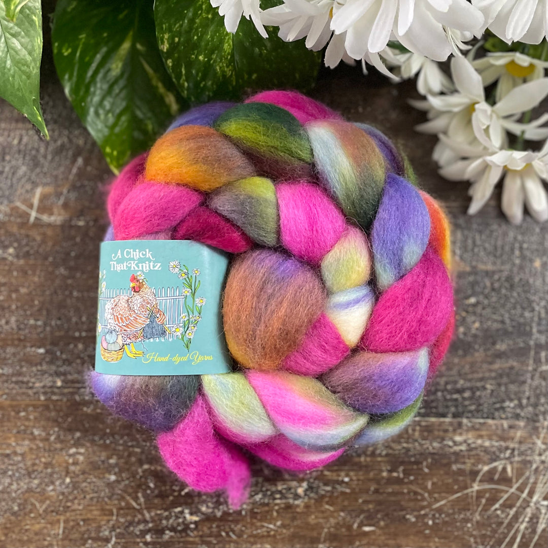 Corriedale Hand-Dyed Roving - Multiple Colors