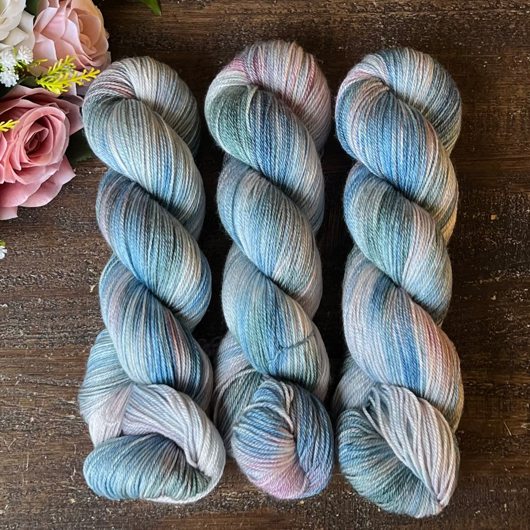 "Marie Antoinette" Merino/Bamboo Fingering Hand-dyed Yarn