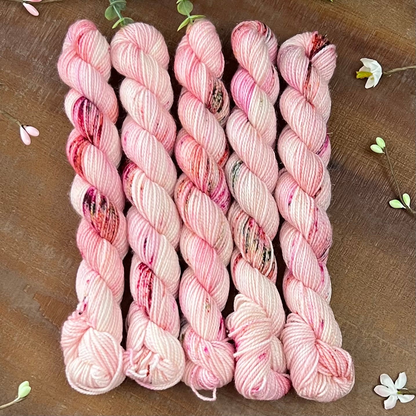 "Rose Garden" Mini Sock Hand-dyed Yarn