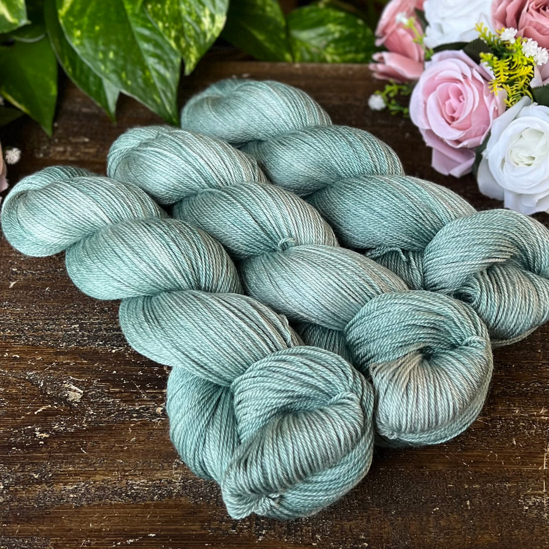 "Clary Sage" Merino/Bamboo Fingering Hand-dyed Yarn