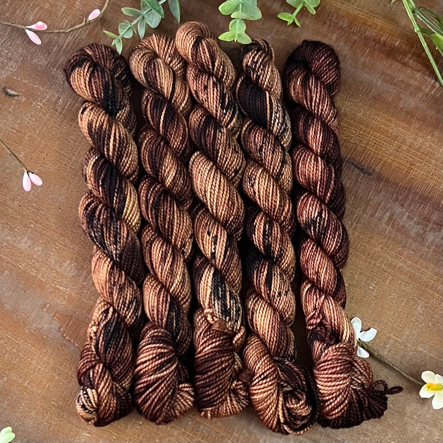 "Bark" Mini Sock Hand-dyed Yarn