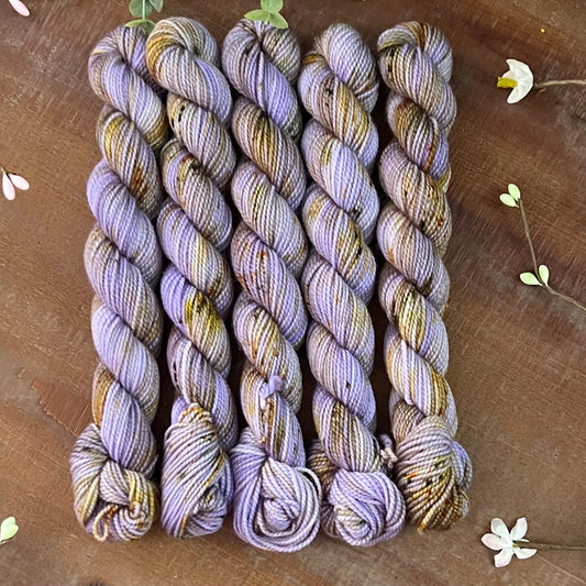 "Golden Violet" Mini Sock Hand-dyed Yarn