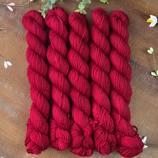 "Crimson" Mini Sock Hand-dyed Yarn