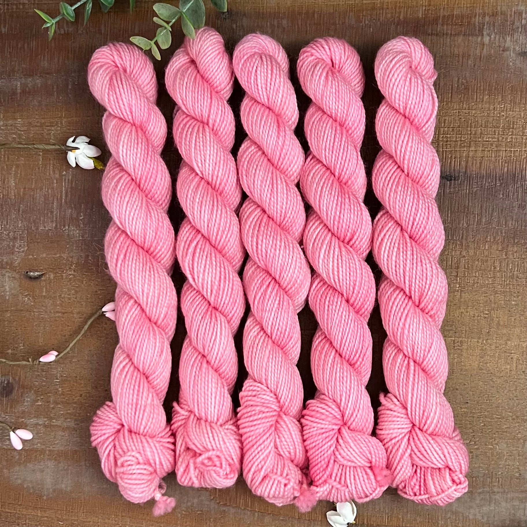 "Pink Champagne" Mini Sock Hand-dyed Yarn