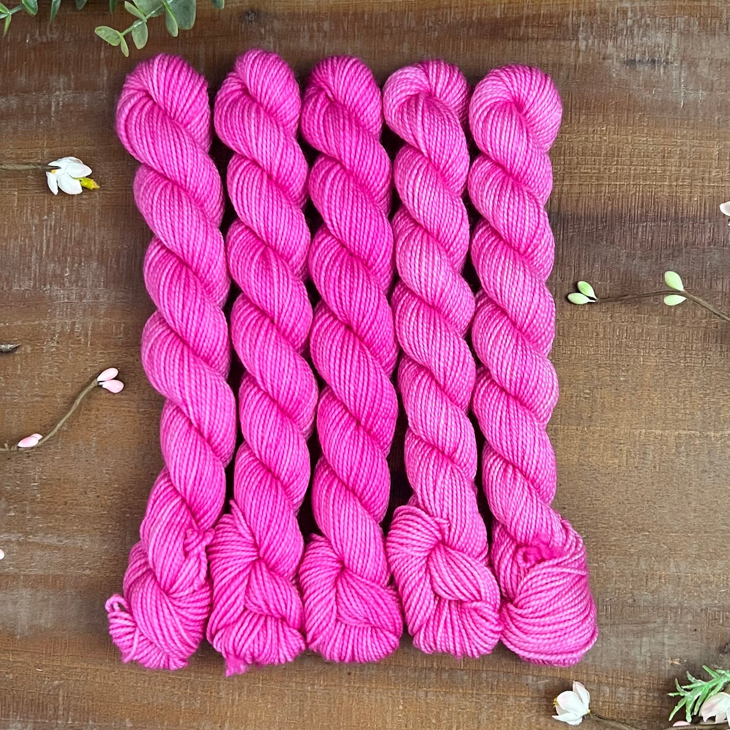 "Cheeky Pink" Mini Sock Hand-dyed Yarn