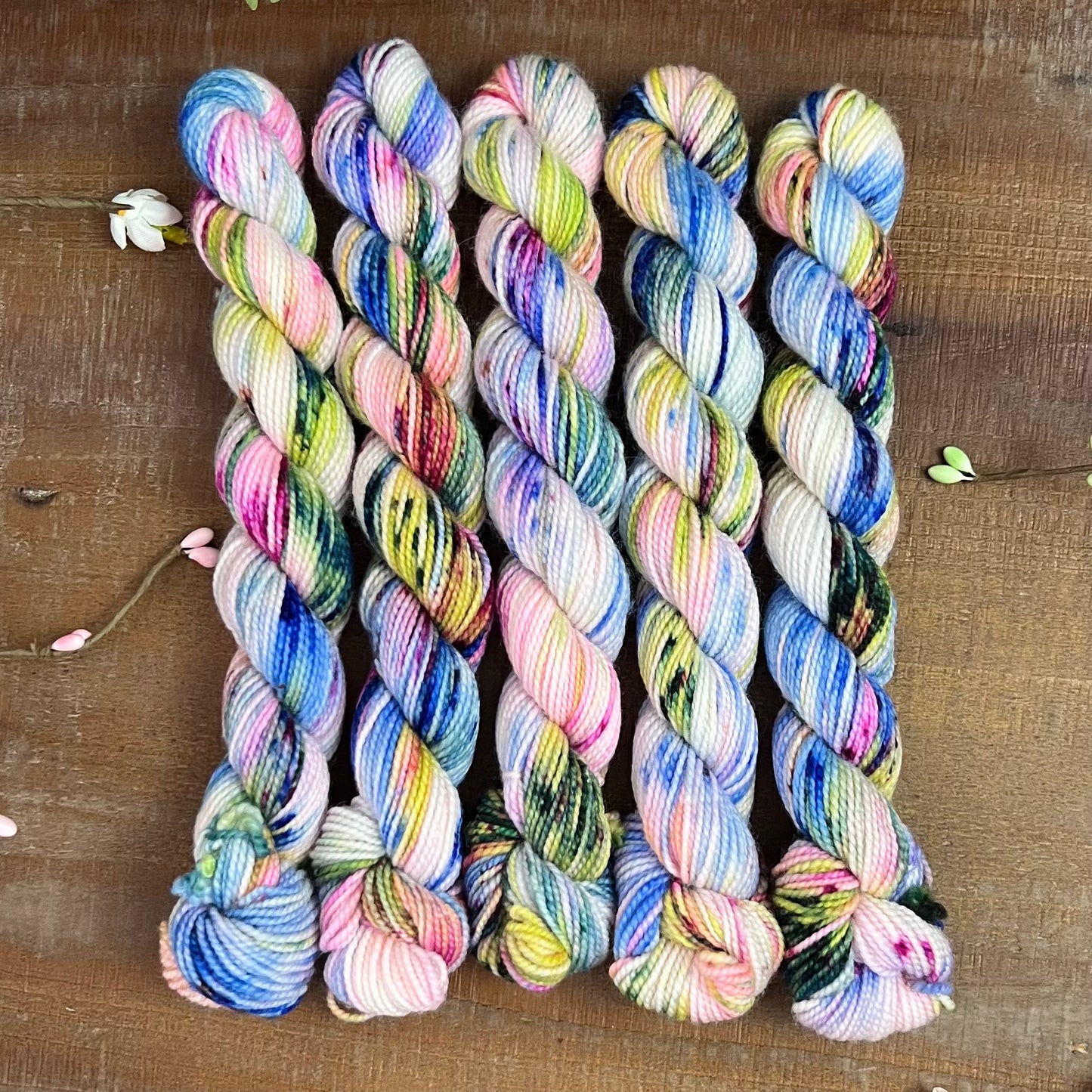 "Wildflowers" Mini Sock Hand-dyed Yarn