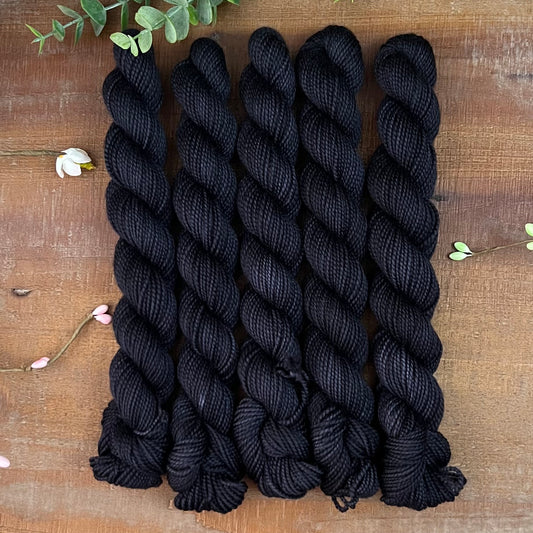 "Onyx" Mini Sock Hand-dyed Yarn