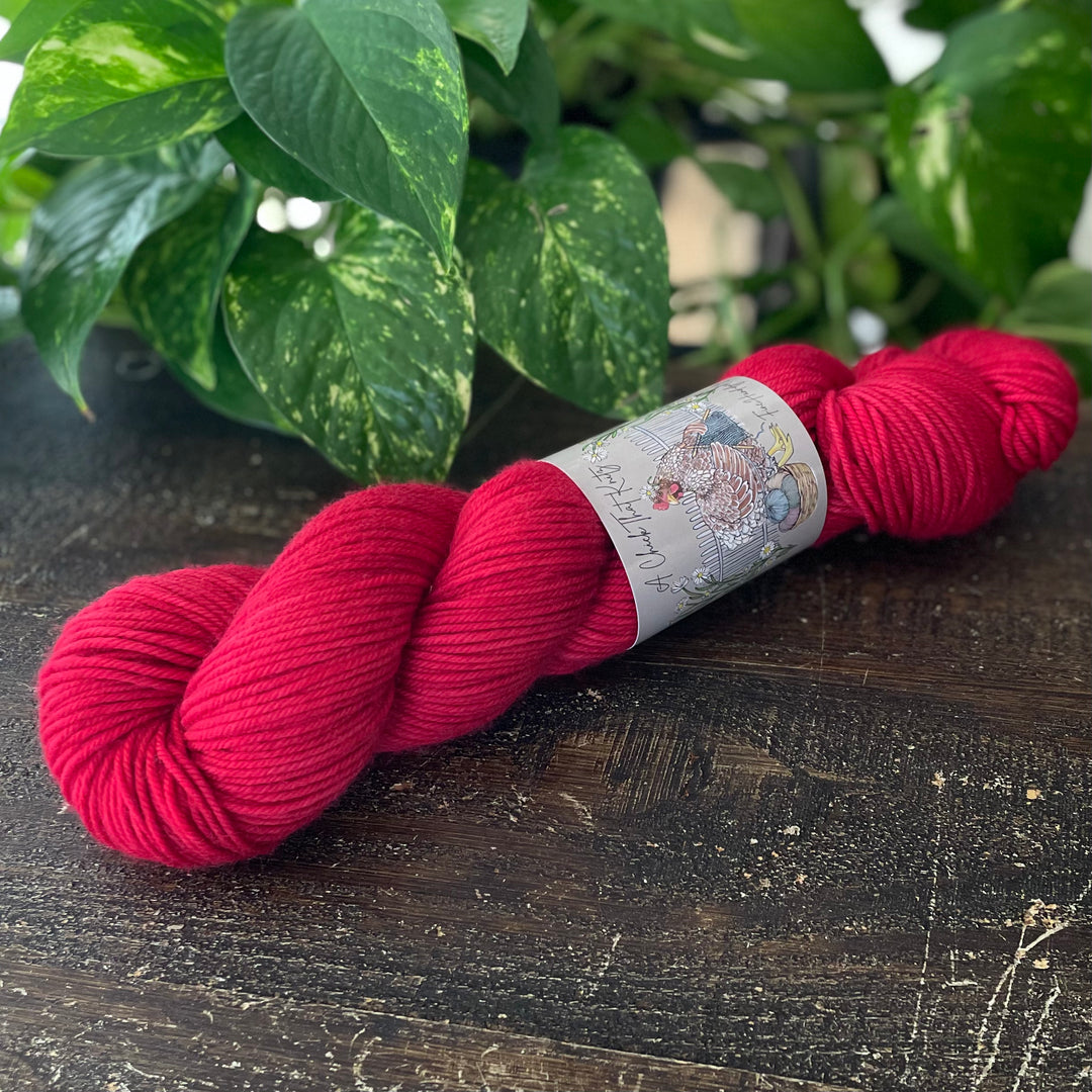 "Cardinal" Hand-dyed Yarn - Merino/Nylon DK & Merino DK