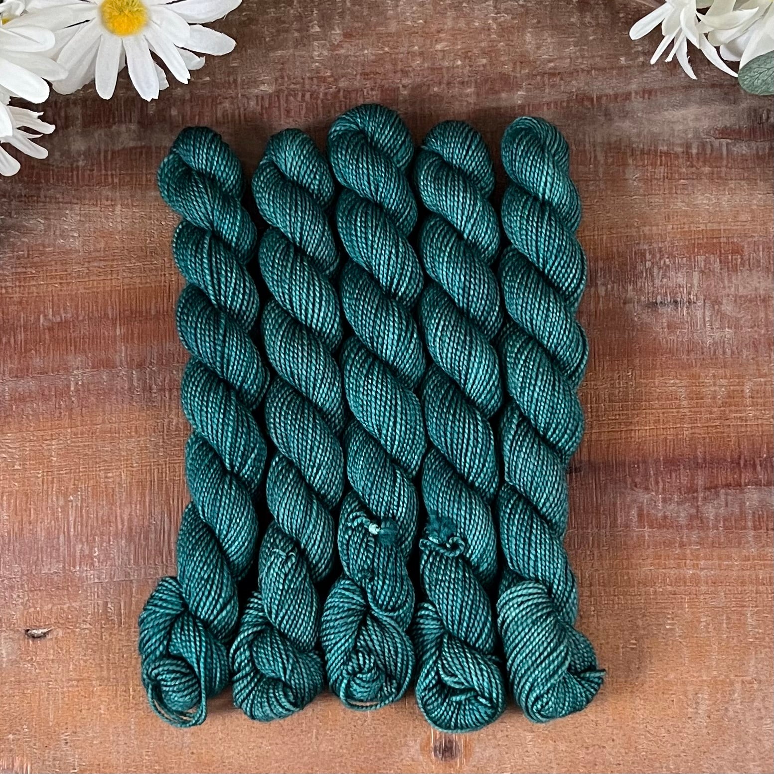 "Green Ivy" Mini Sock Hand-dyed Yarn