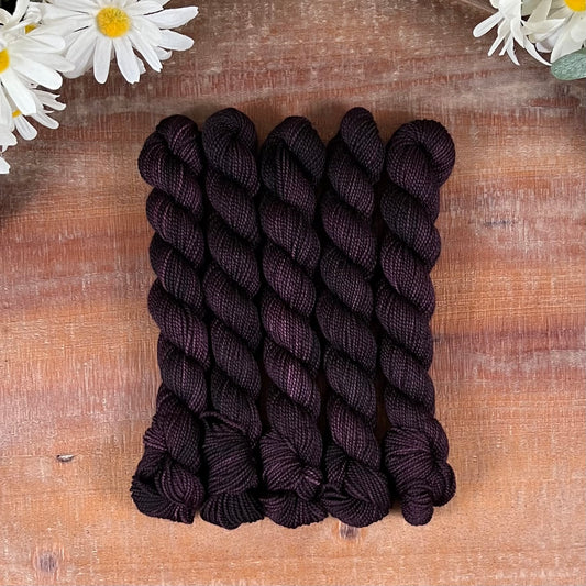 "Gothic Enchantress" Mini Sock Hand-dyed Yarn