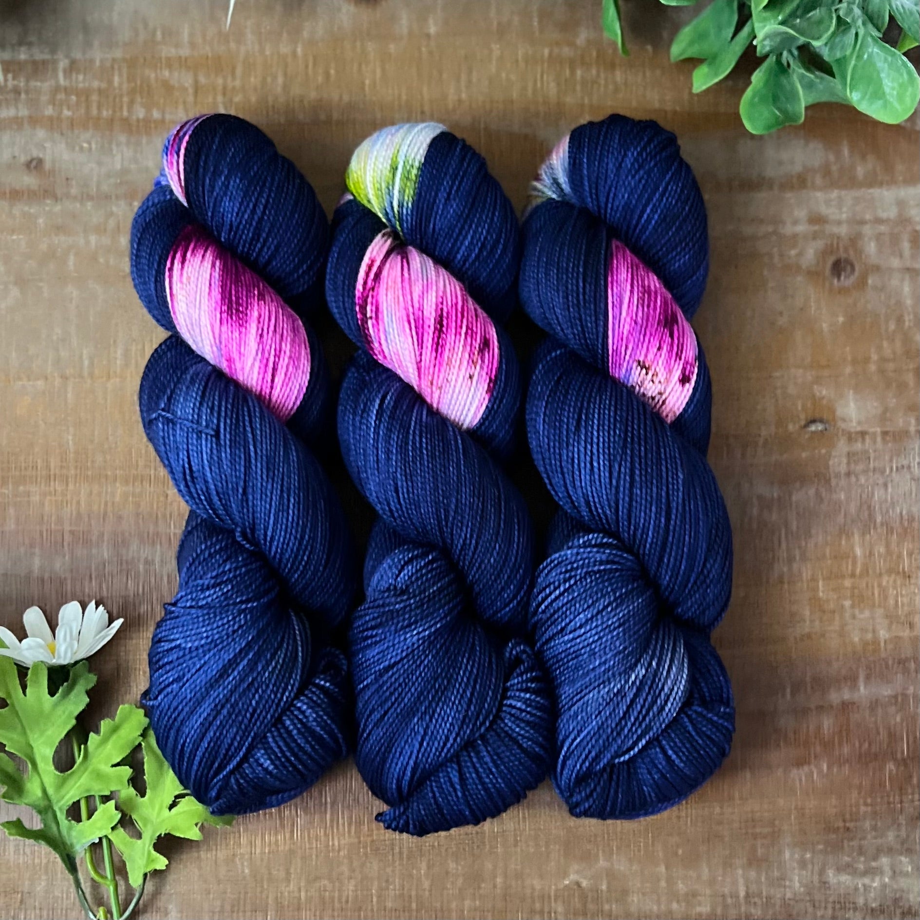 "Wildflowers" Assigned Pooling Hand-dyed Yarn