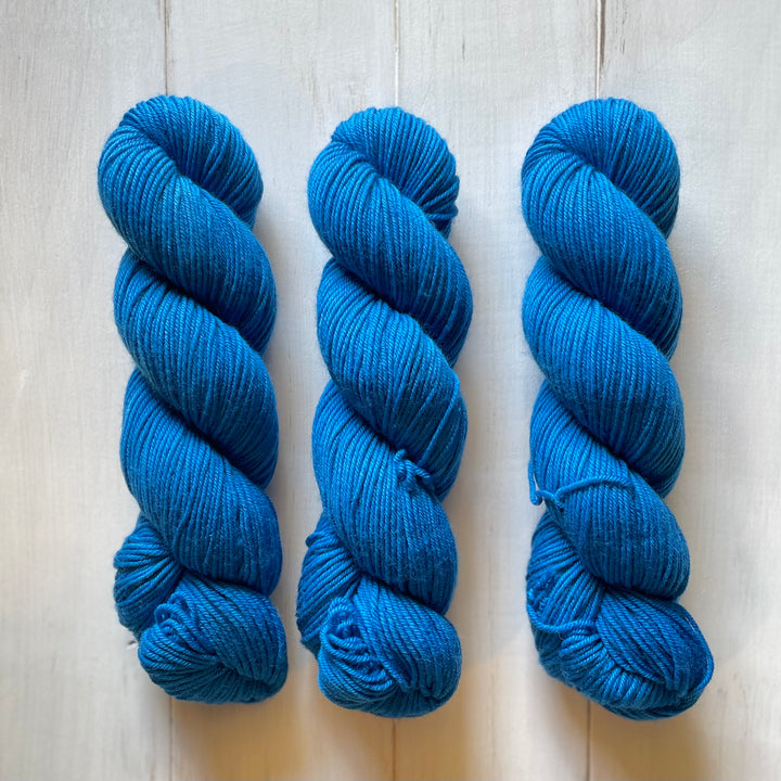 "Superman Blue" Merino DK Hand-Dyed Yarn