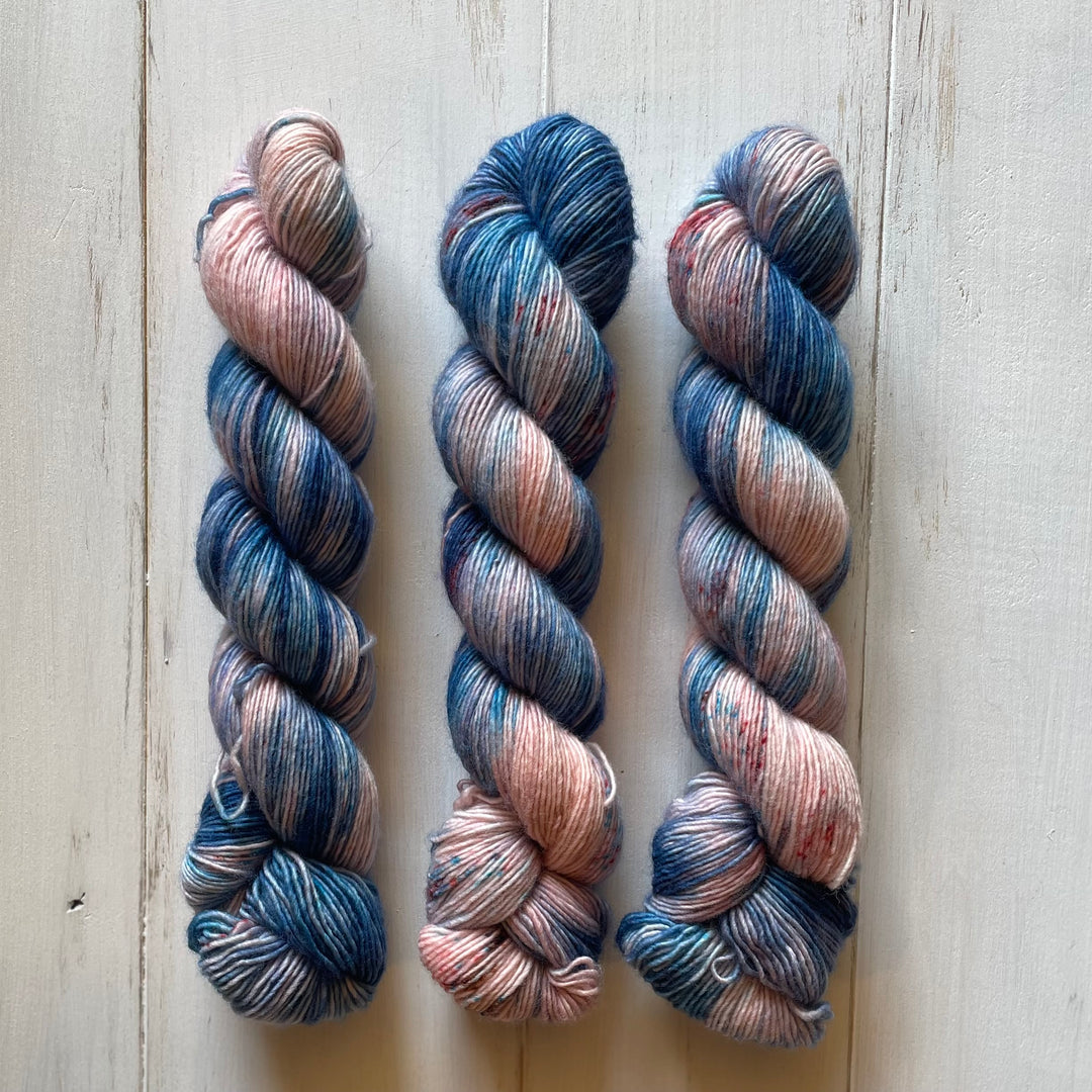 "Soft Sunrise" Singles Fingering 50gm Hand-Dyed Yarn