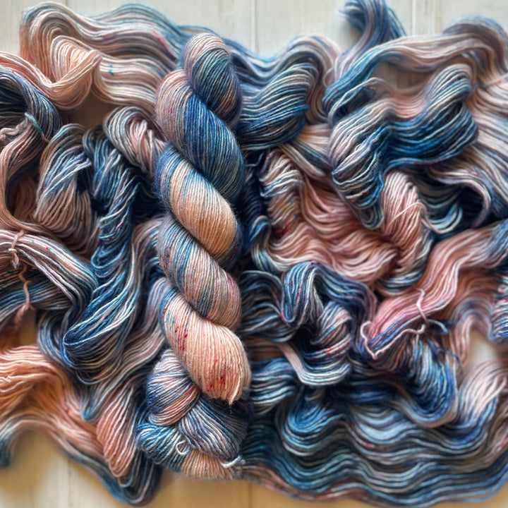 "Soft Sunrise" Singles Fingering 50gm Hand-Dyed Yarn