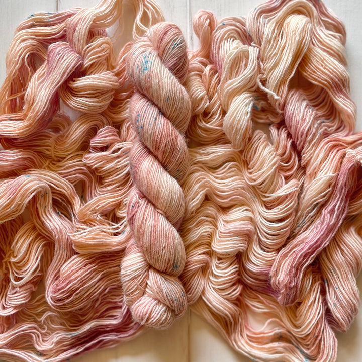 "Peachy Sunrise" Singles Fingering 50gm Hand-Dyed Yarn