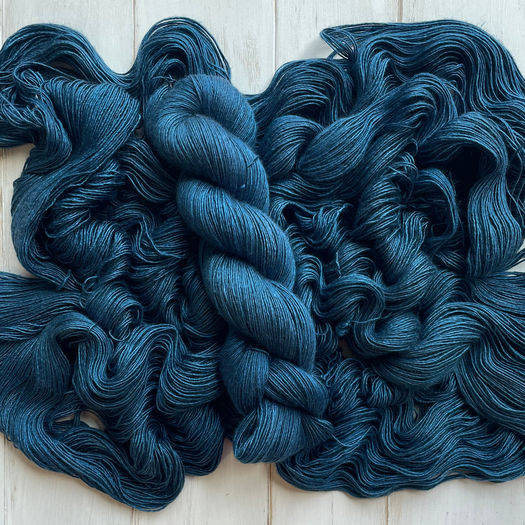 "Peacock" Yak/Silk Hand-Dyed Yarn