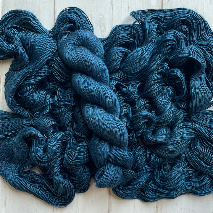 "Peacock" Yak/Silk Hand-Dyed Yarn