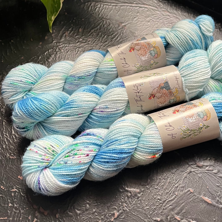 "Crystal Waters" Deluxe Sock Halves Hand-Dyed Yarn